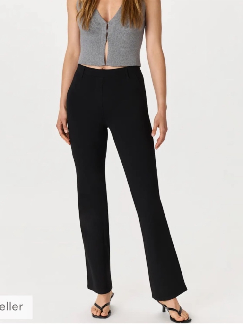 NWT QUINCE Ultra Stretch Pull-On Bootcut Pants Black Size Small